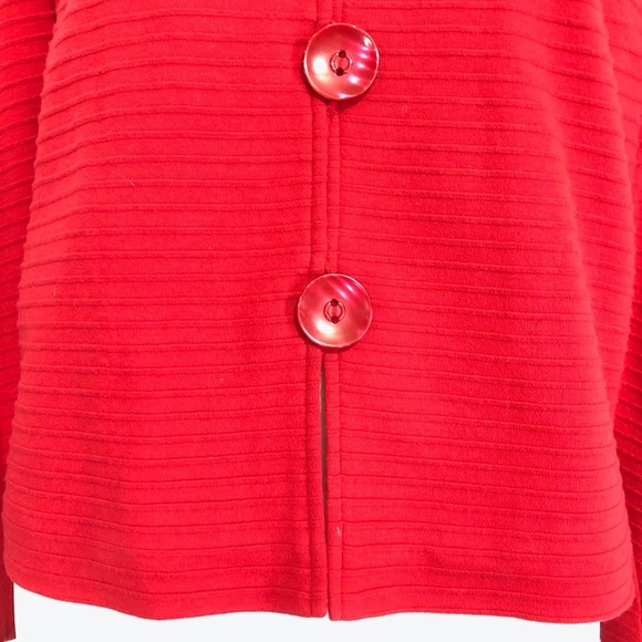 COLDWATER CREEK PETITE Red Knit Lined Jacket sz M - Picture 11 of 12